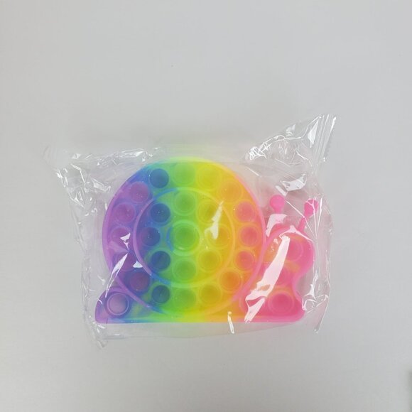 Rainbow Push Pop Fidget Colorful Snail - Picture 1 of 1